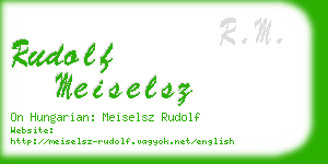 rudolf meiselsz business card